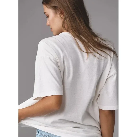 Mother The Sleep Over Tee Women Size M White New Cherry Never Mind T-Shirt - Picture 3 of 11